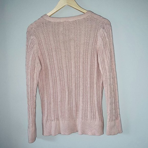 T.N.L MODE Pink Cable Knit Sweater - Picture 4 of 5